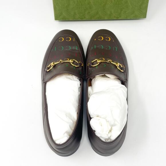 GUCCI Brixton Convertible Horsebit Loafers Mules Size EU 36.5 Brown - Picture 5 of 9